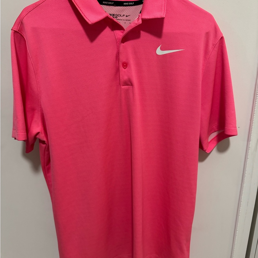 Nike Men's Vibrant Pink Polo Shirt